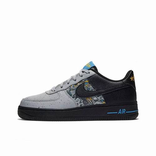 Cheap Nike Air Force 1 Black Blue Grey Shoes Men and Women-85 - Click Image to Close